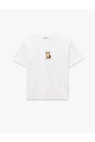 Koton Γυναικείο T-shirt 6SAL10063IK ECRU