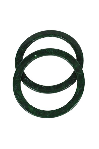 Ritzz Flat Round Acrylic Bag Handle 15 cm - Dark Green