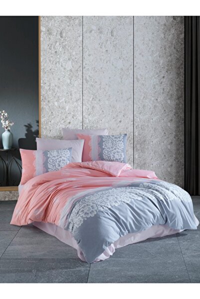 Talis Elisa Pink Double Bed Linen, 100% Cotton