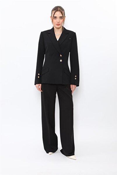 ÖNDER ÖZSOY Men's Lapel Collar Double-Breasted Modern Jacket & Classic Palazz...