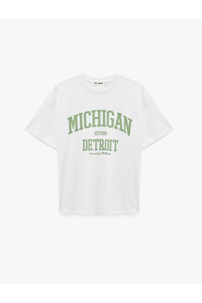 Koton Γυναικείο T-shirt 6SAL10091IK ECRU