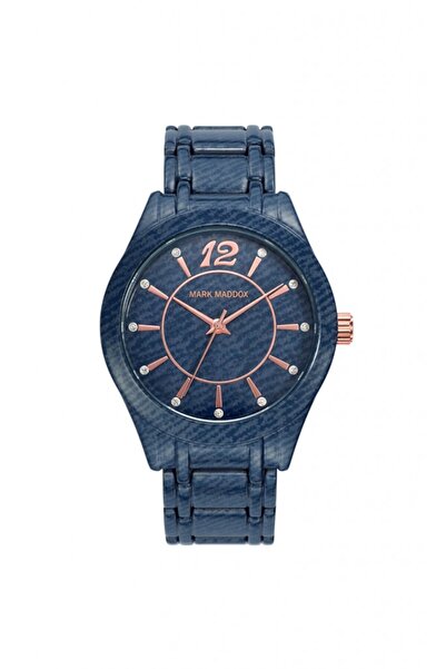 Mark Maddox Women's Watch Street Style MM0015-35, metallic, blue, 40mm case, ...