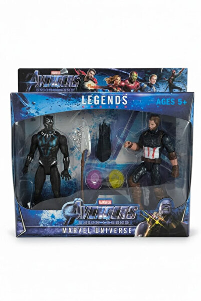 Solemia مجموعة شخصيات بلاك بانثر وكابتن أمريكا أفنجرز ليجندز مكونة من قطعتين،...