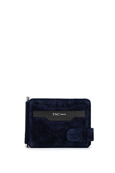 Tamer Tanca Suport pentru carduri din piele naturală, albastru marin, pentru ...