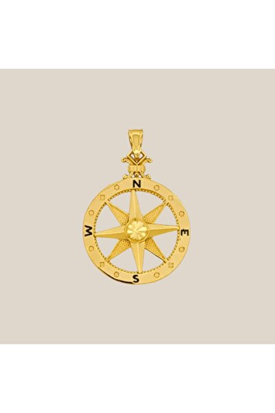 ALTINTAŞ KUYUMCULUK 22 Ayar Pusula Altın Kolye Ucu