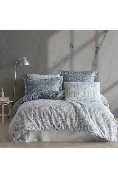 Talis Pietro Ice Double Bed Linen, Satin Deluxe