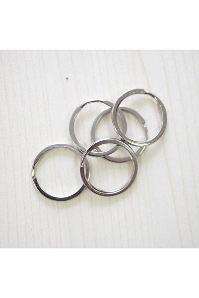 Ritzz حلقة سلسلة مفاتيح // 30 ملم (5 قطع) - فضي