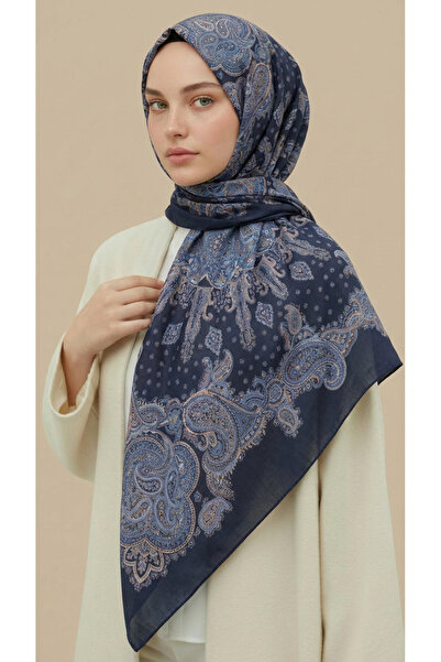 Karaca Eşarp ΛΑΒΙΝΙΑ ΣΧΕΔΙΑΣΜΕΝΟ ΒΑΜΒΑΚΕΡΟ ΚΑΦΤΑΡΙ 120*120 ΕΚ.