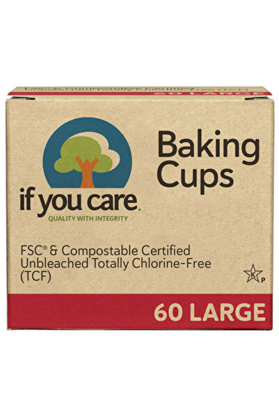 If You Care Unbleached, chlorine-free, compostable muffin baking paper, 60 pc...