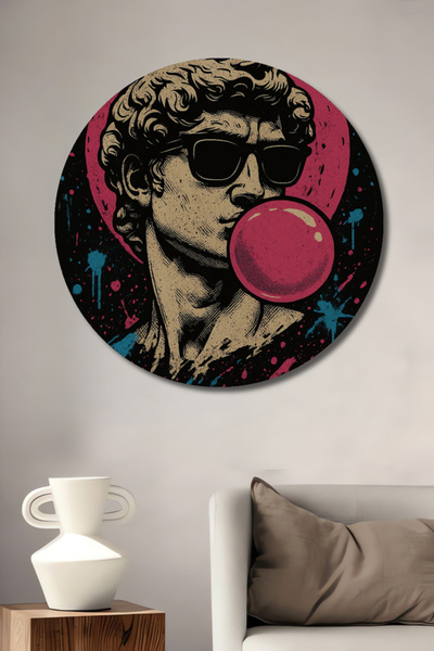 Teona Ahşap David Heykeltıraşı Sakızlı Modern Sanat Ahşap Dekoratif Tablo Yuv...