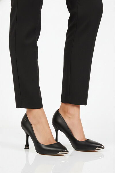 Pierre Cardin Black Women's Thin Heeled Shoes Pc-55118 Z