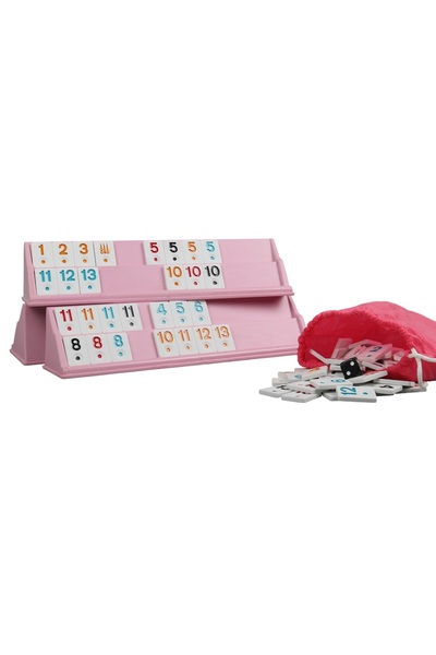 Sera Oyun Aletleri Pink Color Mini Okey Set (Melamine Stone)