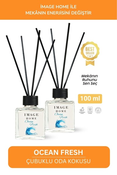 İMAGE HOME Çubuklu Oda Kokusu Ocean Fresh(Okyanus Esintisi)100 ml.2'Li Özel Set