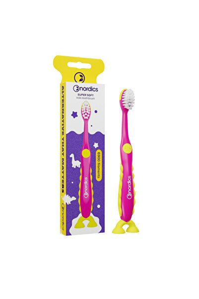 Nordics PREMIUM children's toothbrush, 6900 filaments, super soft, pink,