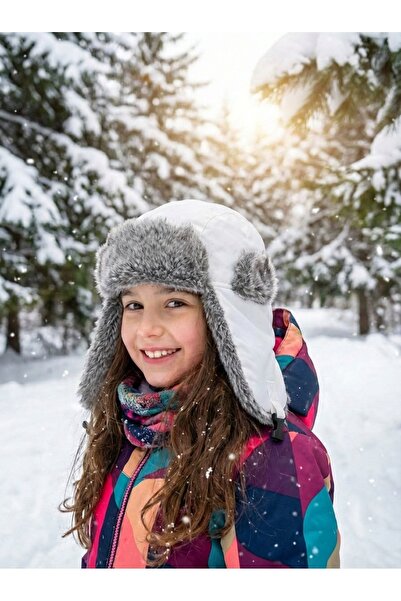 PIECE SIGNATURE 100% Polyester Furry Beret for Children (52-54 cm) (3-8 Years)