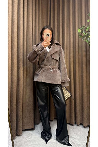 Maysa VİZON KUŞAKLI FOX KÜRK KABAN