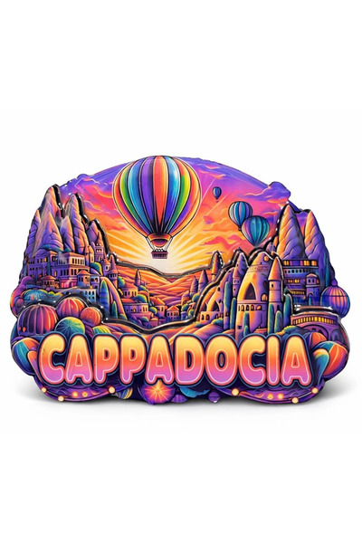 Kanonik Education مغناطيس ثلاجة خشبي بتصميم كابادوكيا موديل 2