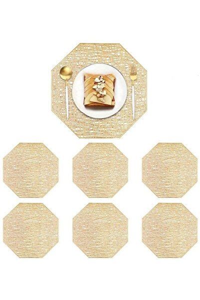 Generic مجموعة من 6 قطع من مفارش المائدة المزخرفة المصنوعة من الفينيل لطاولة ...