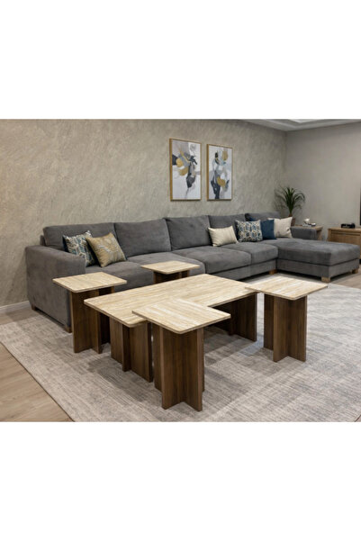 LAMST Table Set with Marble Alternative Surface