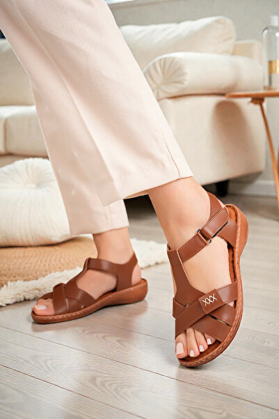 Huwell Beleni Anatomical Orthopedic Genuine Leather Women's Sandals