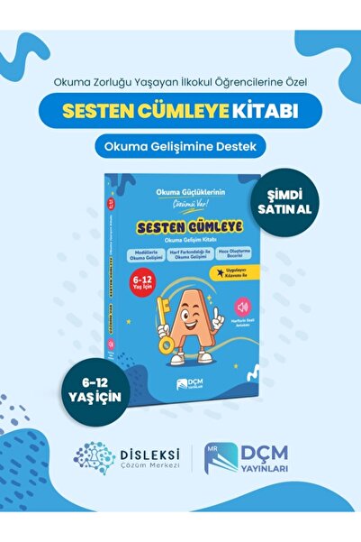 MR DÇM YAYINLARI Çözümü Var Serisi Sesten Cümleye Okuma Güçlüğü Gelişim Kitabı