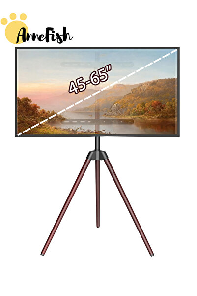 AnneFish Mobile TV Cart Easel Rolling TV Stand for up to 75 Inch LCD LED OLED...