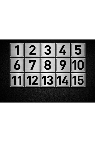 Outdoor One Silver metal locker number 1–15 |   School office gym 5x5cm