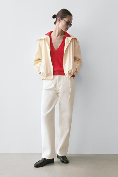 Massimo Dutti Akıcı triko polo yaka kazak