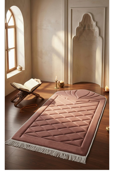 BUGİ HOME COLLECTİON سجادة صلاة سميكة كبيرة الحجم مبطنة بالإسفنج لتقويم العظا...