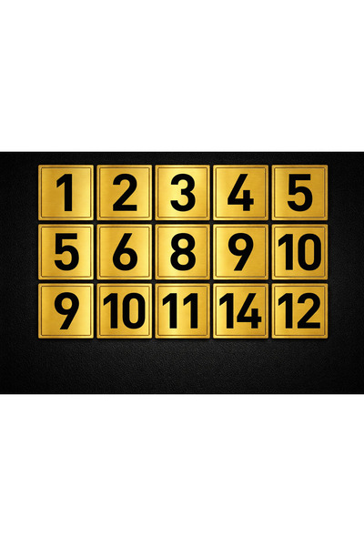 Outdoor One Gold metal locker number 1–12 |   School office gym 5x5cm