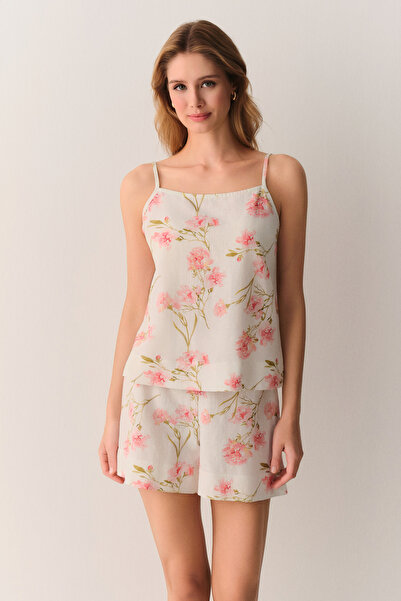 SUWEN Ellen Pamuklu Atlet Şort Pijama Takımı