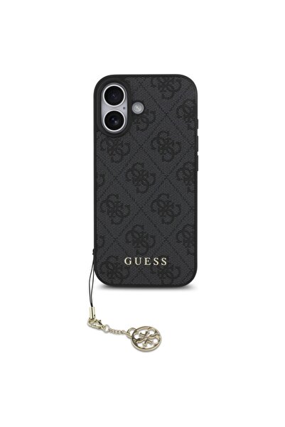 Guess Case for iPhone 17, Hardcase 4G Charm Cradle MagSafe, Black