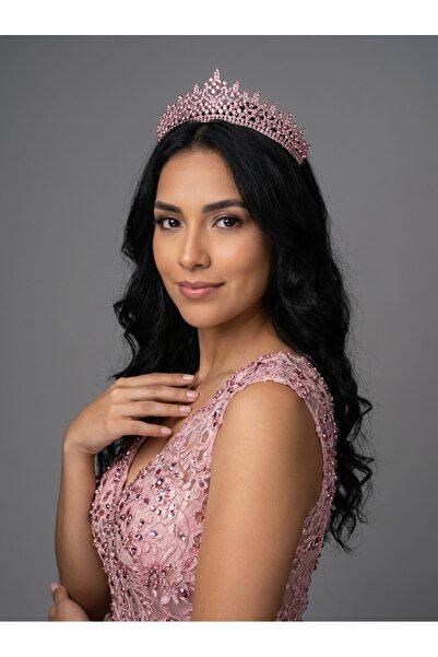 Magic Tiara Kristal Taşlı Işıltılı Gelin Tacı - Zarif Kraliçe Model Düğün Saç...