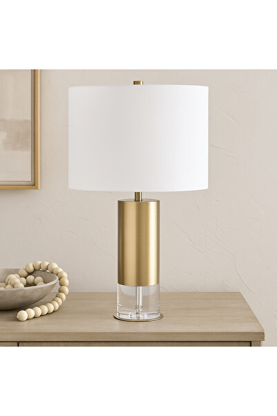 Crestview Collection مصباح طاولة هالو من الكريستال والمعدن، مقاس 27 بوصة