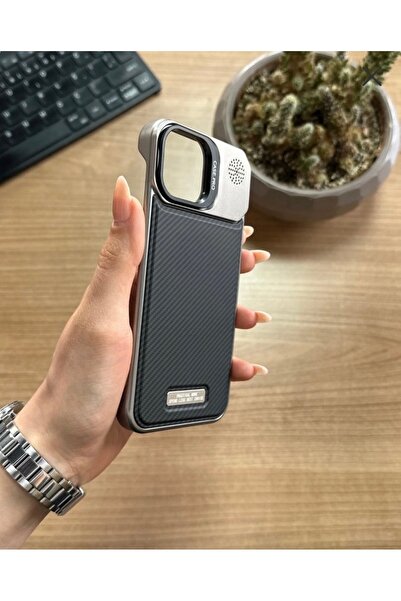 CAN MTL iPhone 13 / 14 Uyumlu Standlı karbon Kılıf Soocase624
