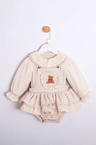 HAUSEkids طقم هابي بير للفتيات الصغيرات من 6-18 شهرًا - أزرق