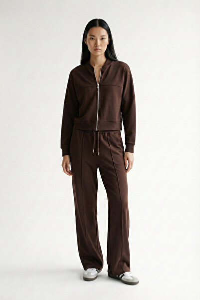 AWOONN Σετ φόρμας με φερμουάρ κολεγιακού τύπου γιακά, με μαλακή υφή, Modal Bo...