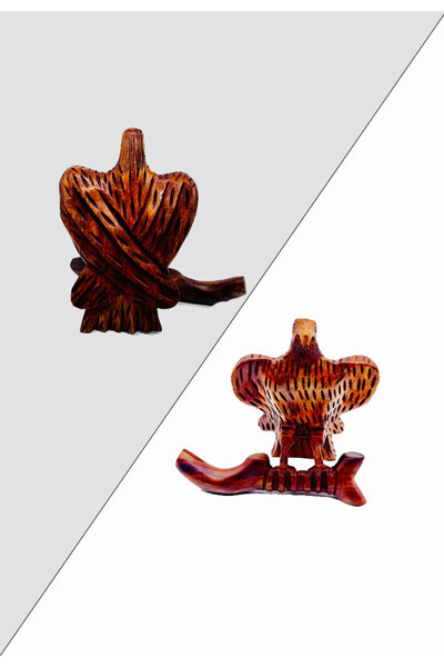 M.A Traders تحفة فنية من الخشب على شكل نسر مصنوع يدويًا - ديكور تقليدي للمنزل...