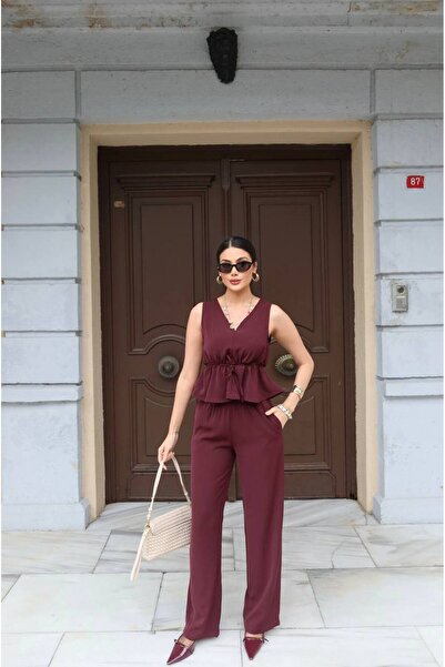 KECHİ WOMAN Linda Twill Fabric Elastic Double Set