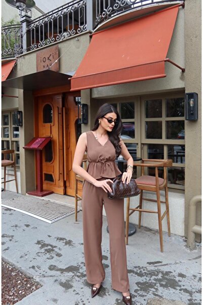 KECHİ WOMAN Linda Twill Fabric Elastic Double Set