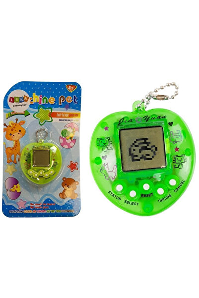 Three top online Tamagotchi electronic verde cu animale și lanț scurt