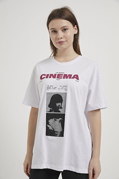 Arma Life Armalife 2214 cinema printed bis neck women's t-shirt