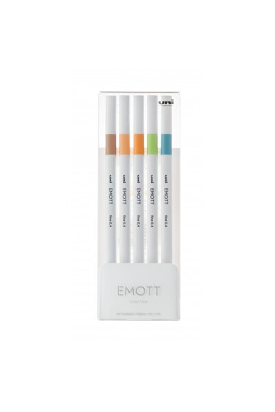 UNİ-BALL Martor fin UNI EMOTT PEM-SY, 0.4 mm, nr. 6, set 5 culori pastelate