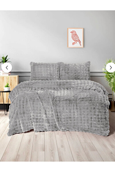 Merinos Diamond Çift Kişilik Yatak Örtüsü Tavşan Tüyü
