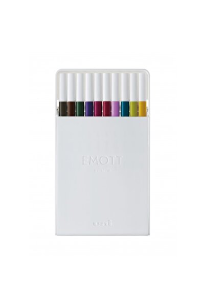 UNİ-BALL Fineliner UNI EMOTT PEM-SY, 0.4 mm, NO.3, set 10 metallic colors