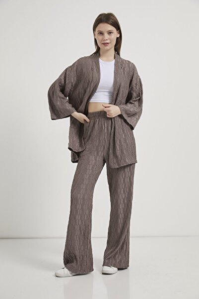 Arma Life Armalife 7068 textured elastic waist pants - kimono women's set