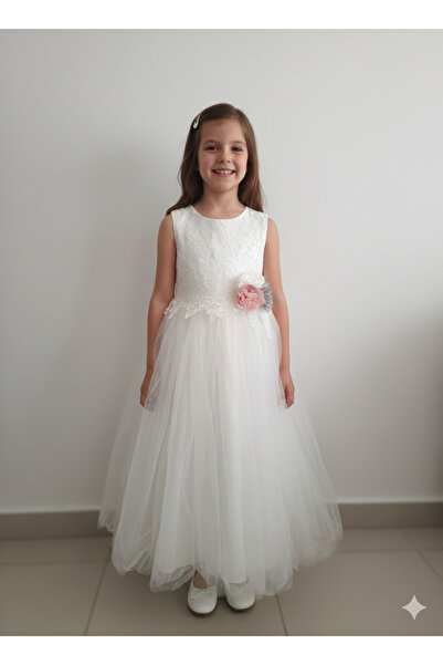 Karınca فستان سهرة للفتيات مزين بالترتر والتول