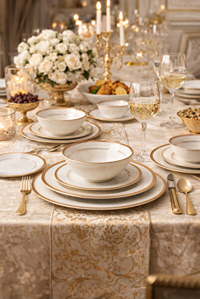 Dania 🍽️ Luxurious 24-piece Bone China dinnerware set – Classic design with ...