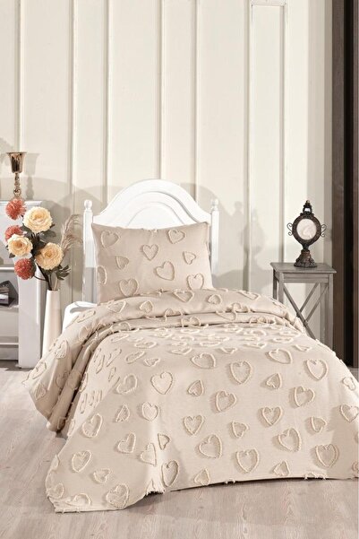 Çeyiz Diyarı Pure Love 2 Piece Single Pique Set Beige