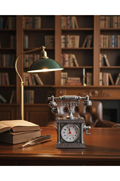 Epilons Ceas de birou și alarmă cu aspect clasic de telefon